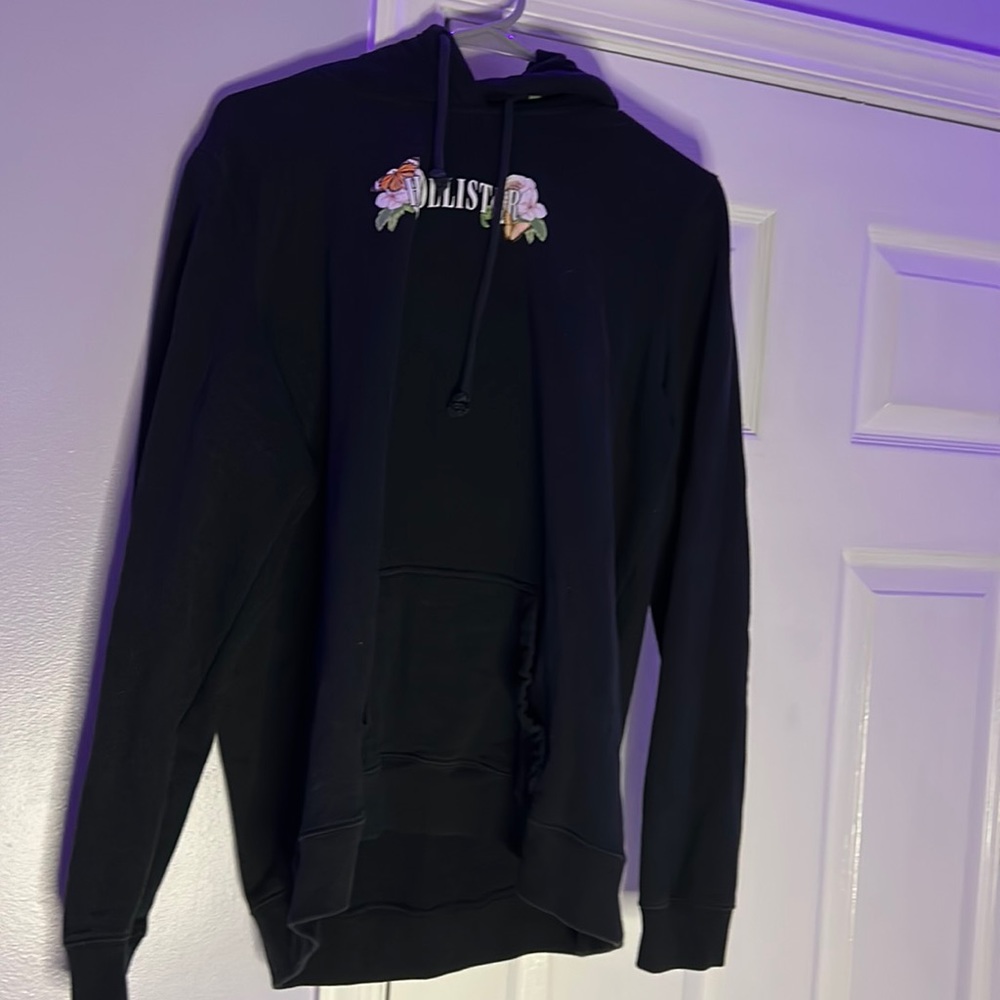 hollister women’s floral hoodie black xd